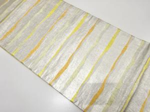 アンティーク　よろけ横段模様織り出し袋帯（材料）